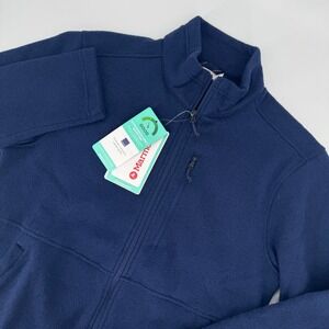 Marmot Drop Line Jacket Mens Small Arctic‎ Navy Fleece Full Zip M14434 New